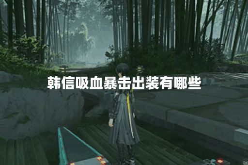 韩信吸血暴击出装有哪些？如何选择最优装备？
