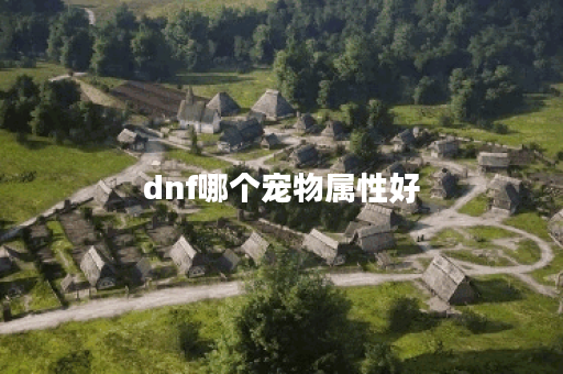 dnf哪个宠物属性好
