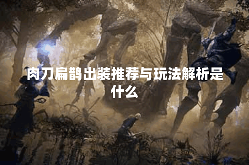 肉刀扁鹊出装推荐与玩法解析是什么？