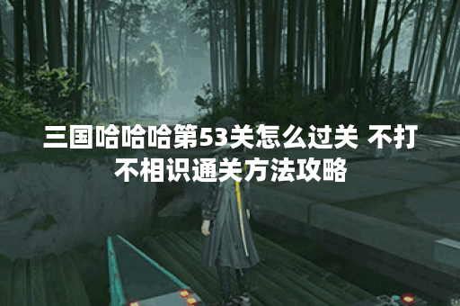 三国哈哈哈第53关怎么过关 不打不相识通关方法攻略 三国哈哈哈第53关怎么过关 不打不相识通关方法攻略