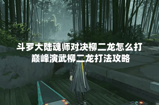 斗罗大陆魂师对决柳二龙怎么打 巅峰演武柳二龙打法攻略