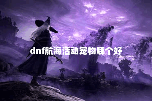 dnf航海活动宠物哪个好