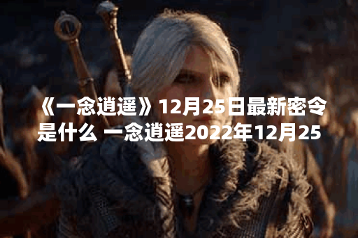 《一念逍遥》12月25日最新密令是什么 一念逍遥2022年12月25日最新密令