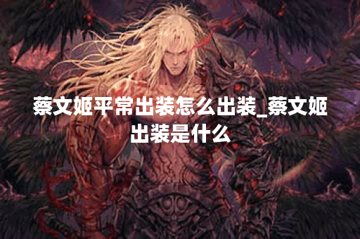 蔡文姬平常出装怎么出装_蔡文姬出装是什么