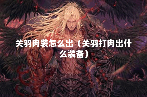 关羽肉装怎么出（关羽打肉出什么装备）