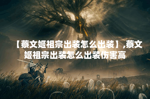 【蔡文姬祖宗出装怎么出装】,蔡文姬祖宗出装怎么出装伤害高