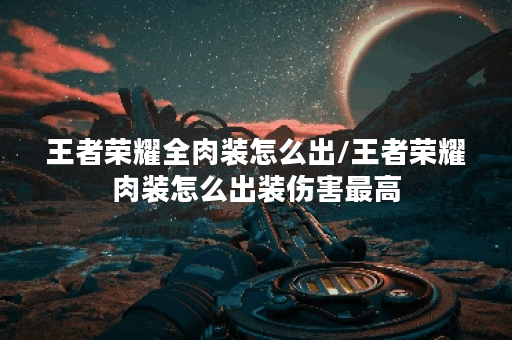 王者荣耀全肉装怎么出/王者荣耀肉装怎么出装伤害最高