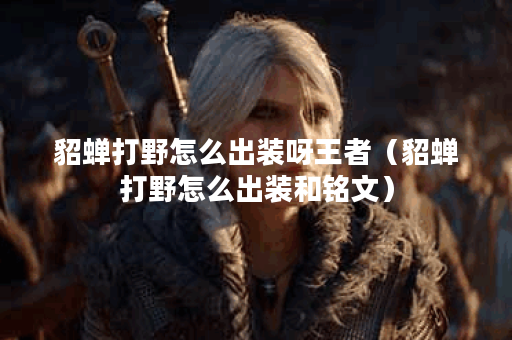 貂蝉打野怎么出装呀王者（貂蝉打野怎么出装和铭文）
