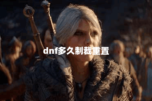 dnf多久制裁重置