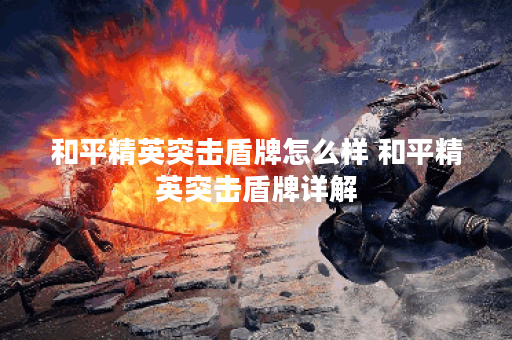 和平精英突击盾牌怎么样 和平精英突击盾牌详解