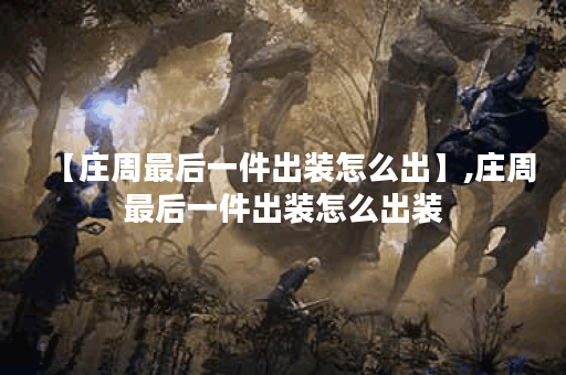 【庄周最后一件出装怎么出】,庄周最后一件出装怎么出装