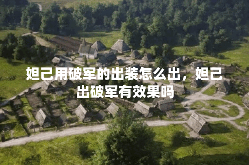 妲己用破军的出装怎么出，妲己出破军有效果吗