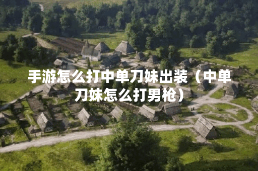 手游怎么打中单刀妹出装(中单刀妹怎么打男枪) 手游怎么打中单刀妹出装(中单刀妹怎么打男枪)