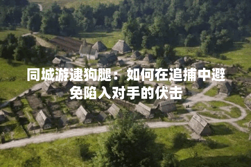 同城游逮狗腿：如何在追捕中避免陷入对手的伏击？