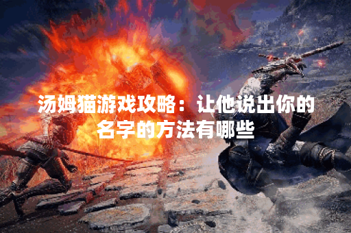 汤姆猫游戏攻略：让他说出你的名字的方法有哪些？