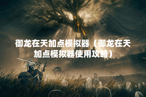 御龙在天加点模拟器（御龙在天加点模拟器使用攻略）