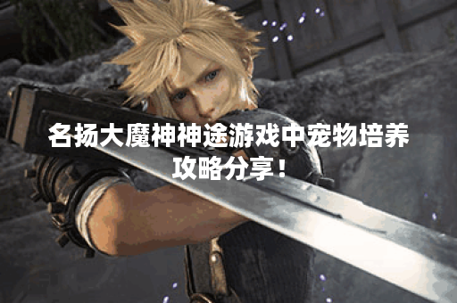 名扬大魔神神途游戏中宠物培养攻略分享！