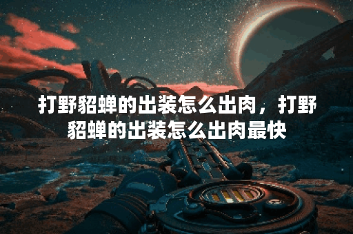 打野貂蝉的出装怎么出肉，打野貂蝉的出装怎么出肉最快