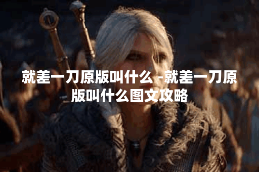 就差一刀原版叫什么 -就差一刀原版叫什么图文攻略