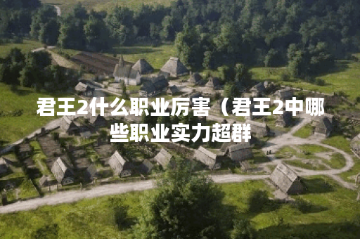 君王2什么职业厉害（君王2中哪些职业实力超群？）
