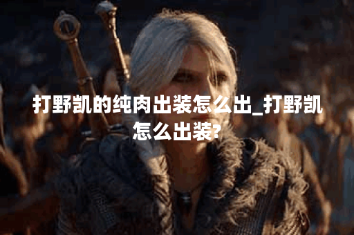 打野凯的纯肉出装怎么出_打野凯怎么出装?