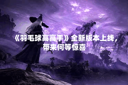 《羽毛球高高手》全新版本上线，带来何等惊喜？