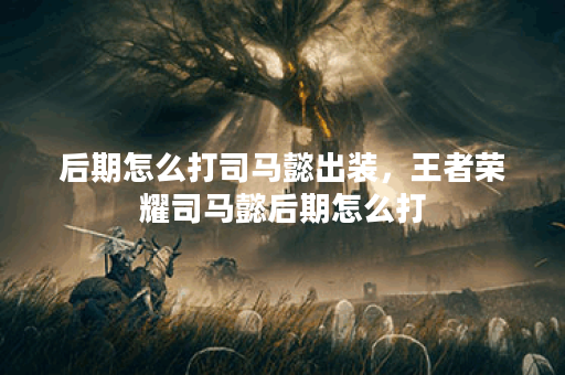 后期怎么打司马懿出装，王者荣耀司马懿后期怎么打