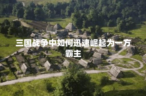 三国战争中如何迅速崛起为一方霸主？