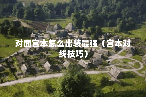 对面宫本怎么出装最强（宫本对线技巧）