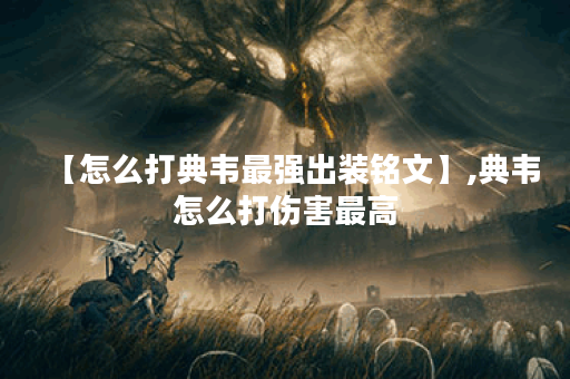 【怎么打典韦最强出装铭文】,典韦怎么打伤害最高