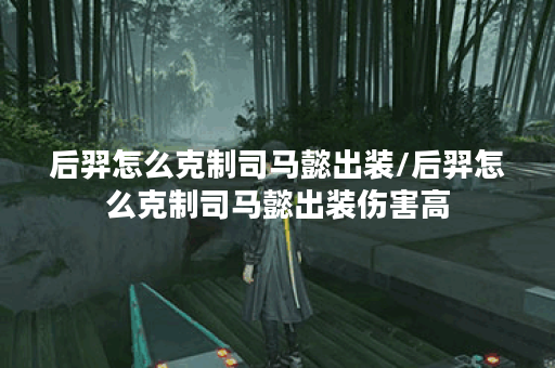 后羿怎么克制司马懿出装/后羿怎么克制司马懿出装伤害高