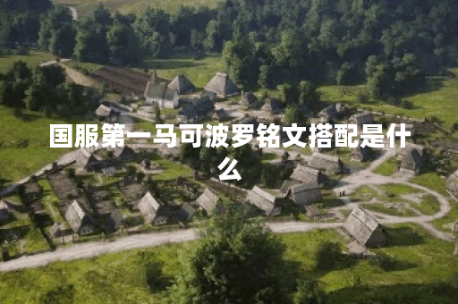 国服第一马可波罗铭文搭配是什么？如何选择最佳铭文？