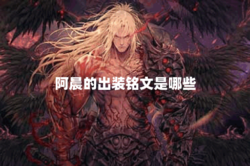 阿晨的出装铭文是哪些？应该如何搭配出装和铭文？