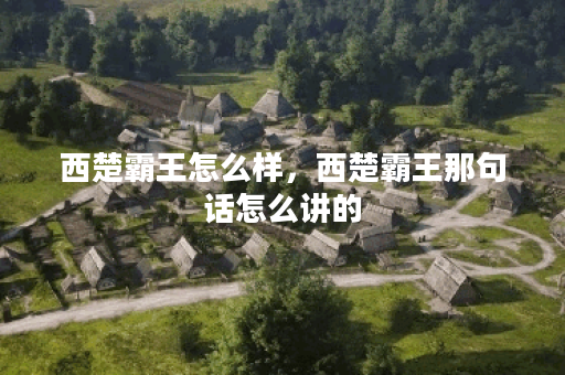 西楚霸王怎么样，西楚霸王那句话怎么讲的