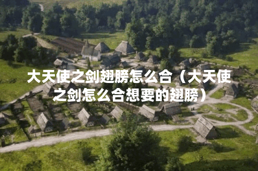 大天使之剑翅膀怎么合（大天使之剑怎么合想要的翅膀）