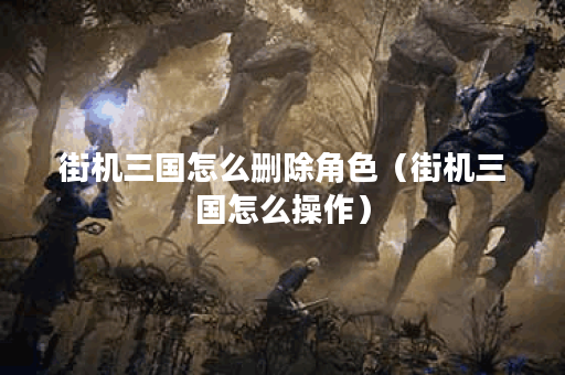 街机三国怎么删除角色（街机三国怎么操作）