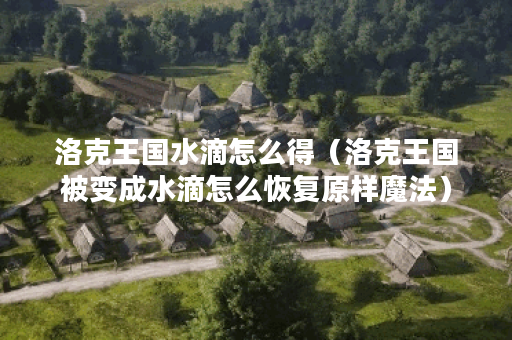 洛克王国水滴怎么得（洛克王国被变成水滴怎么恢复原样魔法）
