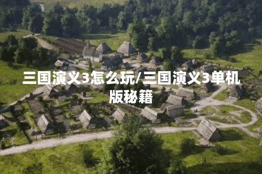 三国演义3怎么玩/三国演义3单机版秘籍