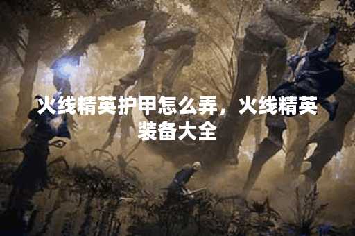 火线精英护甲怎么弄,火线精英装备大全