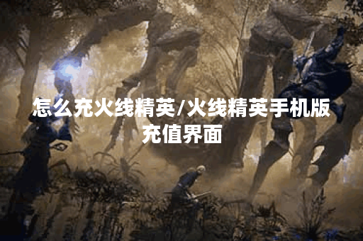 怎么充火线精英/火线精英手机版充值界面