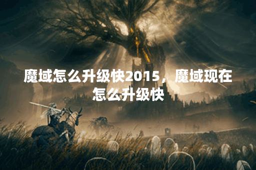 魔域怎么升级快2015,魔域现在怎么升级快