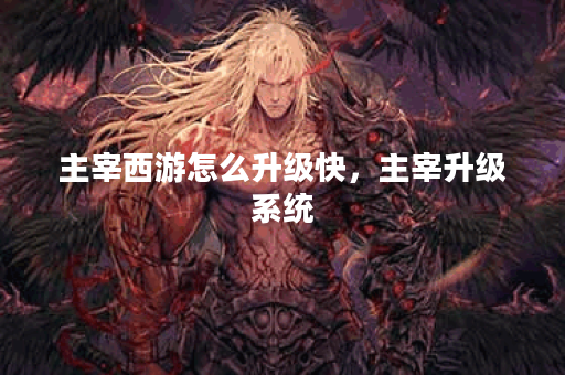 主宰西游怎么升级快，主宰升级系统