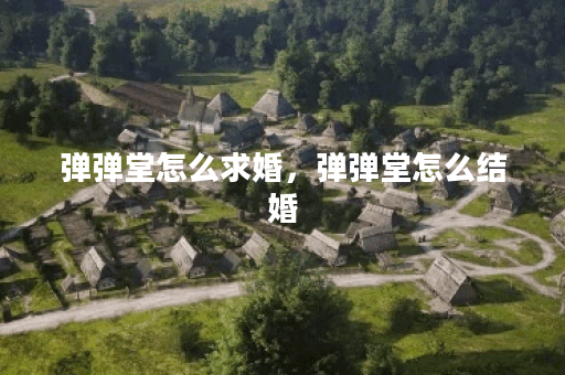 弹弹堂怎么求婚，弹弹堂怎么结婚