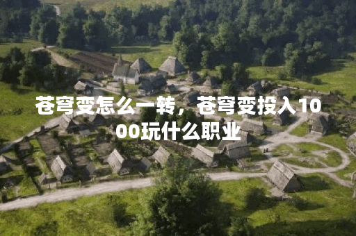 苍穹变怎么一转，苍穹变投入1000玩什么职业