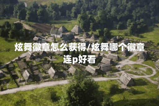 炫舞徽章怎么获得/炫舞哪个徽章连p好看