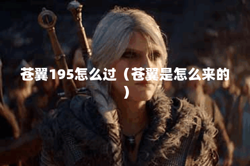 苍翼195怎么过（苍翼是怎么来的）