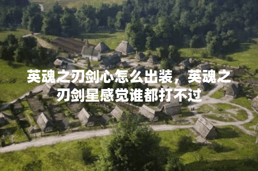 英魂之刃剑心怎么出装，英魂之刃剑星感觉谁都打不过