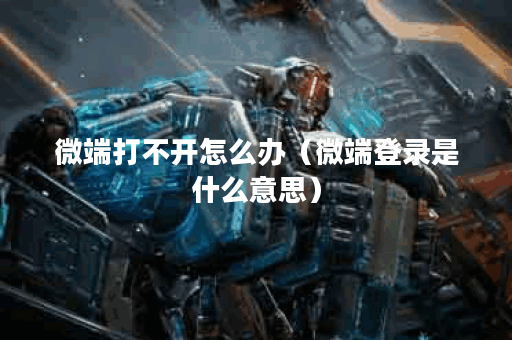 微端打不开怎么办（微端登录是什么意思）