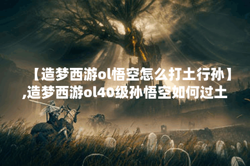 【造梦西游ol悟空怎么打土行孙】,造梦西游ol40级孙悟空如何过土行孙