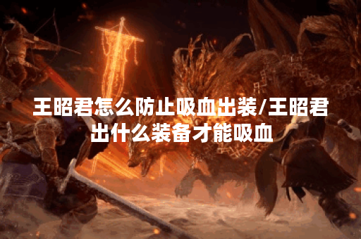 王昭君怎么防止吸血出装/王昭君出什么装备才能吸血 王昭君怎么防止吸血出装/王昭君出什么装备才能吸血